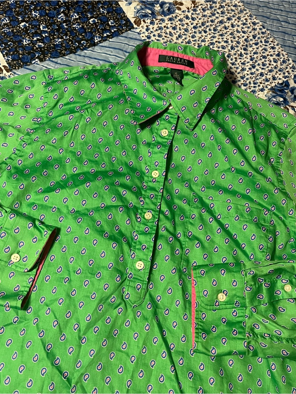 Lauren Ralph Lauren Women’s XL Green Long Sleeve Shirt